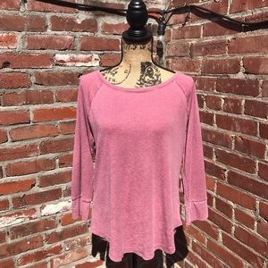 Pink Mossimo 3/4 Sleeve Shirt
